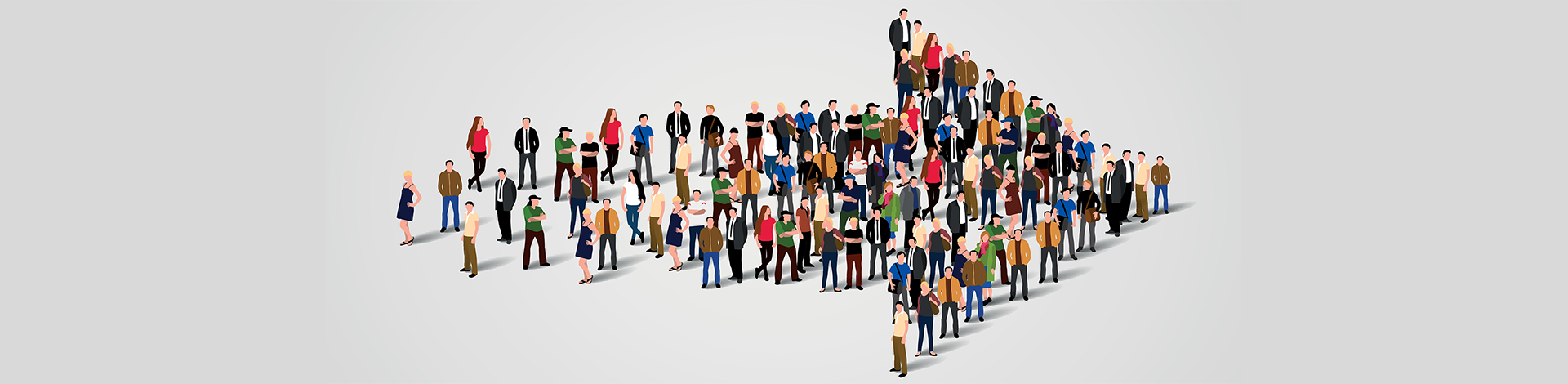 People going in the same direction